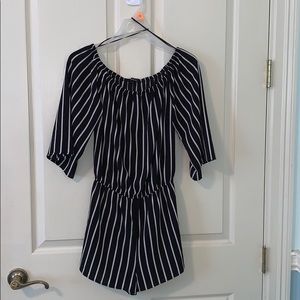 Black and white romper